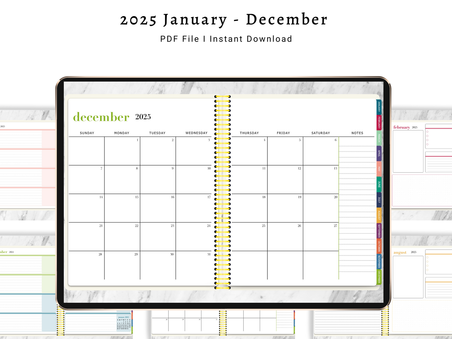 2025 EC Horizontal Inspired Digital Life Planner