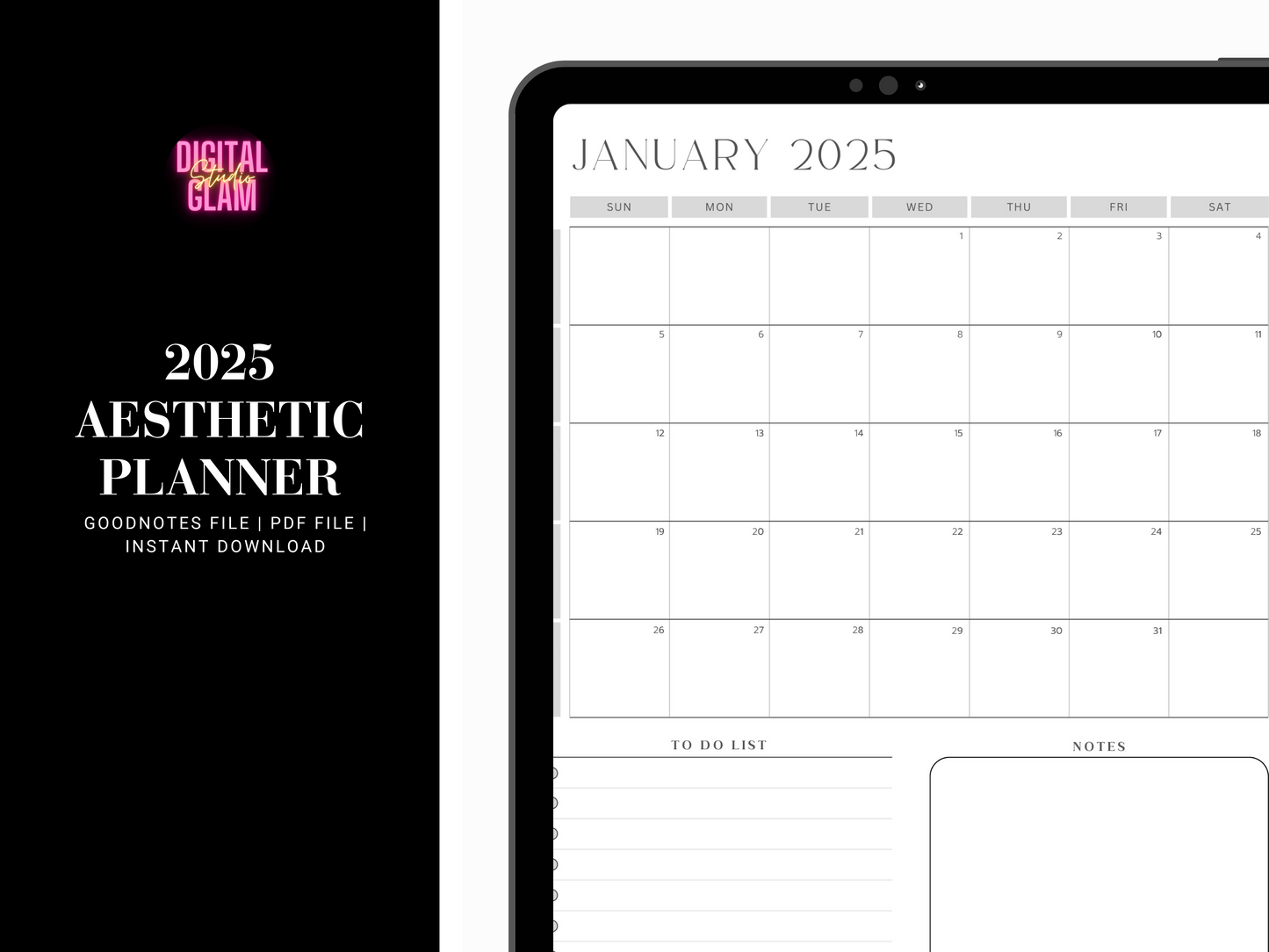 2025 Aesthetic Digital Planner