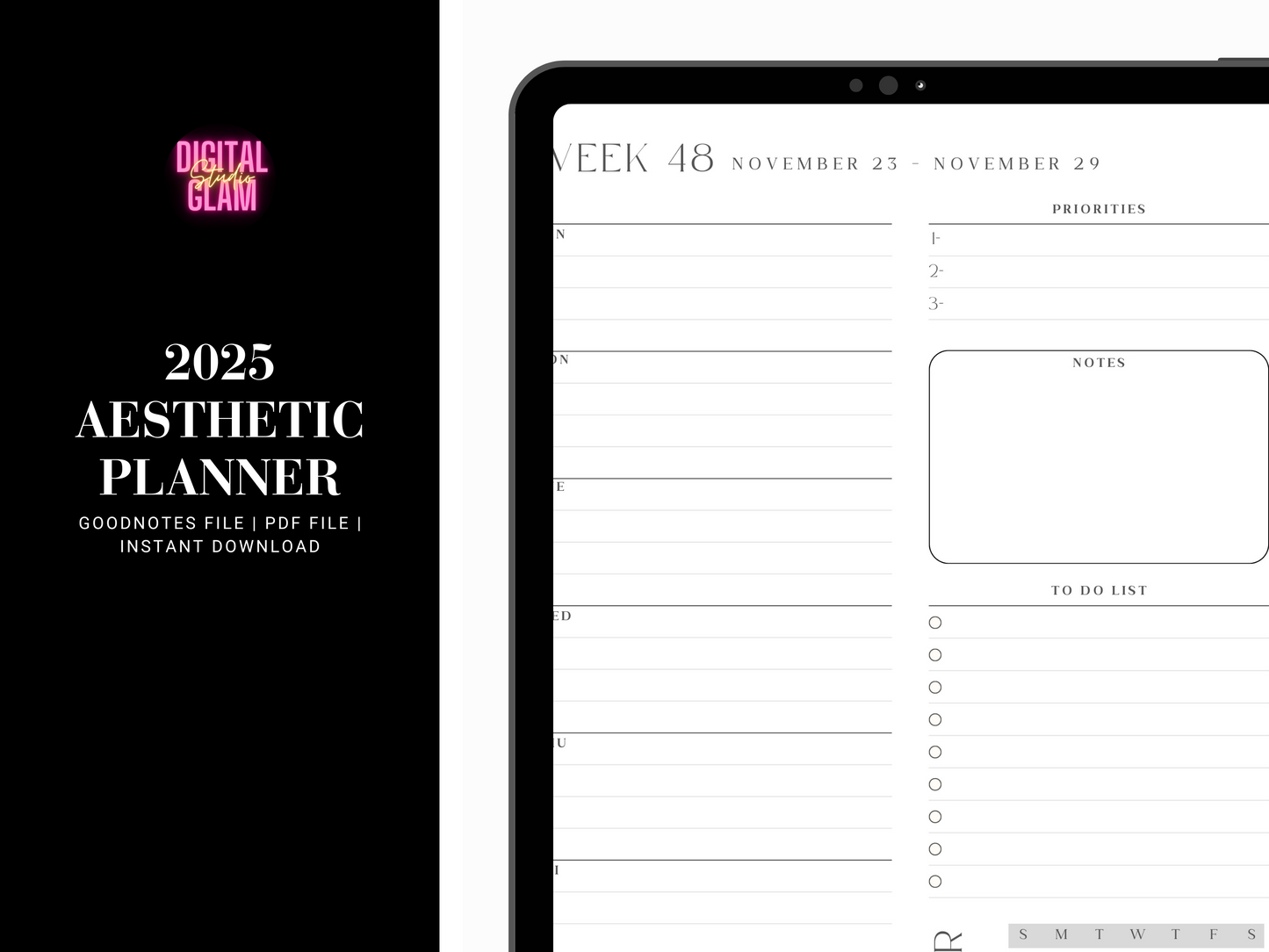 2025 Aesthetic Digital Planner