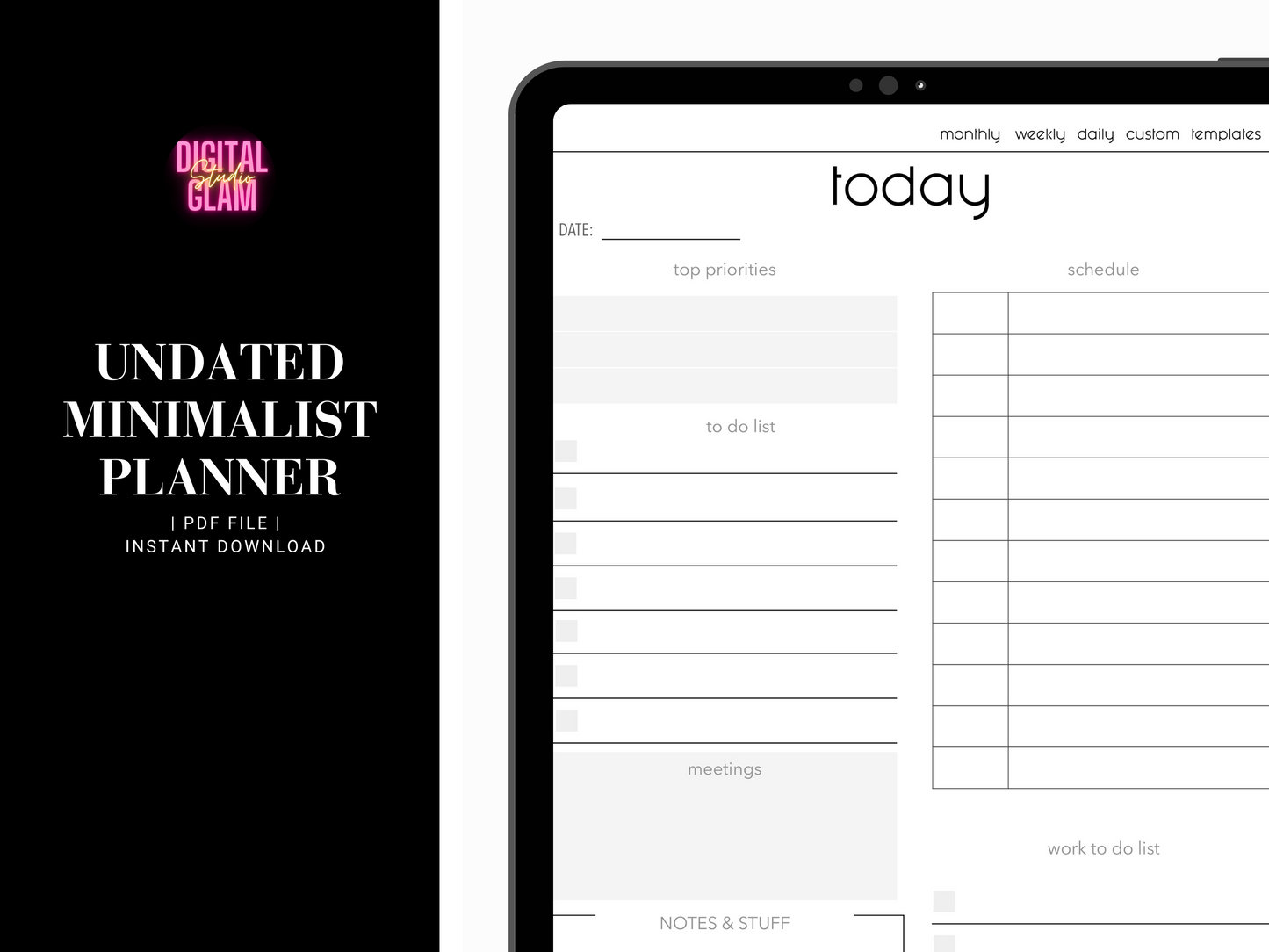 Free Minimalist Planner