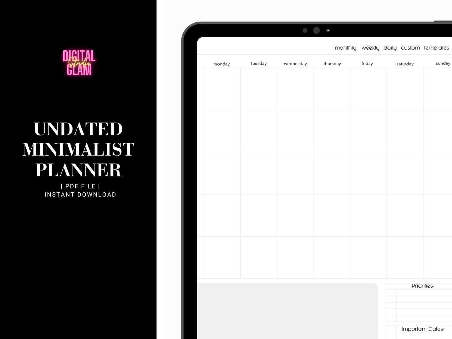 Free Minimalist Planner